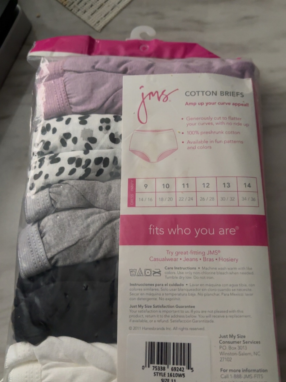 JMS Just My Size Cotton Briefs – 5-Pack – Size 11 (22/24)

New - Picture 5 of 5